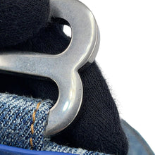 Load image into Gallery viewer, BALENCIAGA Hourglass BB Monogram Denim Bag Blue593546210E64716 Denim Size Small
