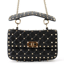 Load image into Gallery viewer, Valentino Garavani Rock Studded Spikes Black7W2B0123NAP_0N0 Lambskin Size Small
