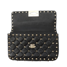 Load image into Gallery viewer, Valentino Garavani Rock Studded Spikes Black7W2B0123NAP_0N0 Lambskin Size Small

