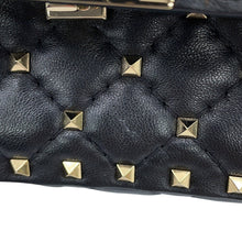 Load image into Gallery viewer, Valentino Garavani Rock Studded Spikes Black7W2B0123NAP_0N0 Lambskin Size Small
