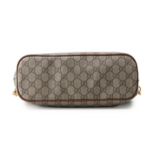 将图像加载到图库查看器中，GUCCI 2way Handbag Brown473887 GG Supreme Leather
