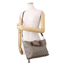 Load image into Gallery viewer, GUCCI 2way Handbag Brown473887 GG Supreme Leather
