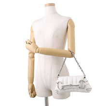 Load image into Gallery viewer, GUCCI Horsebit Chain Shoulder Bag White764339 AACU1 9014 Leather Size Small
