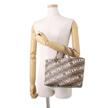 Load image into Gallery viewer, BALENCIAGA BBMonogram Shopper Bag Brown702699 PVC Size Small
