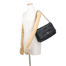 Load image into Gallery viewer, PRADA System Patchwork One-Shoulder Bag Black1BD291_2DMO_F0002 Leather
