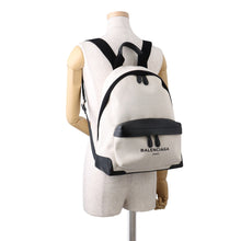 Load image into Gallery viewer, BALENCIAGA Navy Backpack Beige/Black409010AQ38N1081 Canvas Leather
