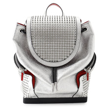 Load image into Gallery viewer, Christian Louboutin Explorer Funk Studded Backpack Silver3175044 Leather

