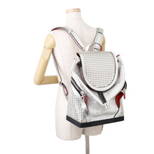 Load image into Gallery viewer, Christian Louboutin Explorer Funk Studded Backpack Silver3175044 Leather

