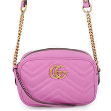 Load image into Gallery viewer, GUCCI GG Marmont Shoulder Bag Purple448065 Leather
