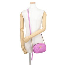 Load image into Gallery viewer, GUCCI GG Marmont Shoulder Bag Purple448065 Leather
