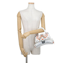 Load image into Gallery viewer, BALENCIAGA Sneakers Head Top Handle 2-Way Shoulder Bag White/Orange/Black661723 Mesh Leather
