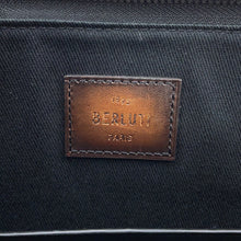 Load image into Gallery viewer, Berluti Nino Signature Clutch Bag Black/Brown PVC Size GM
