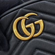 将图像加载到图库查看器中，GUCCI GG Marmont belt bag Black491294 DSVRT 1000 Leather
