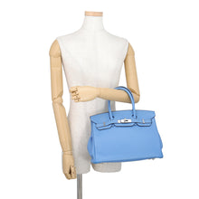 将图像加载到图库查看器中，HERMES Birkin Blue paradise Taurillon Clemence Size 30
