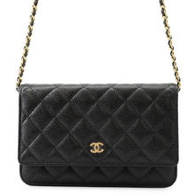 Load image into Gallery viewer, CHANEL Matelasse Classic Chain Wallet BlackAP0250 Caviar Leather
