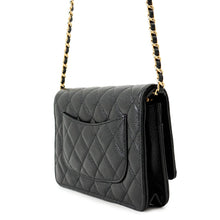 Load image into Gallery viewer, CHANEL Matelasse Classic Chain Wallet BlackAP0250 Caviar Leather
