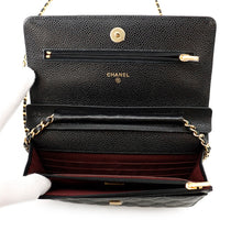 Load image into Gallery viewer, CHANEL Matelasse Classic Chain Wallet BlackAP0250 Caviar Leather
