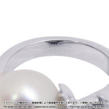 Load image into Gallery viewer, CHANEL Comet Twin Pearl Ring Size 52/#12 18K White Gold
