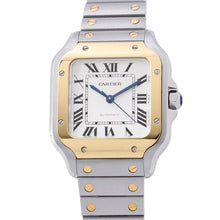 将图像加载到图库查看器中，CARTIER Santos de Cartier MM W35.1mm Stainless Steel K18YG Opaline DialW2SA0016
