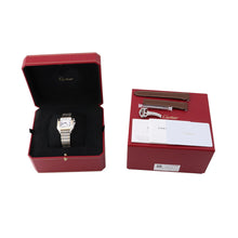 将图像加载到图库查看器中，CARTIER Santos de Cartier MM W35.1mm Stainless Steel K18YG Opaline DialW2SA0016
