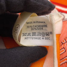 Load image into Gallery viewer, HERMES Giant Square Parcours Sans Faute - A perfect course Size 140 Orange/Corail/White Cashmere70% Silk30%
