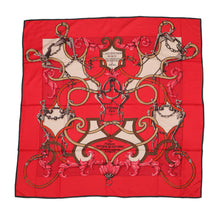 Load image into Gallery viewer, HERMES Giant Square Imperial Studies L'Instruction du Roy Size 140 Rouge/Orange Cashmere Silk
