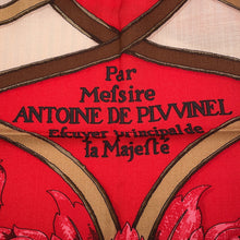Load image into Gallery viewer, HERMES Giant Square Imperial Studies L'Instruction du Roy Size 140 Rouge/Orange Cashmere Silk
