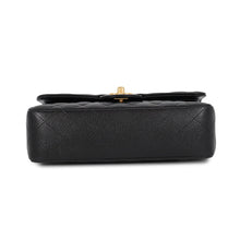 Load image into Gallery viewer, CHANEL Matelasse W-Flap W-Chain Shoulder Bag BlackA01113 Caviar Leather Size 23
