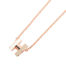 Load image into Gallery viewer, HERMES Pop Ash Necklace Rocabar Size Mini White/Marron glacé Lacquer Metal

