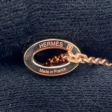 Load image into Gallery viewer, HERMES Pop Ash Necklace Rocabar Size Mini White/Marron glacé Lacquer Metal

