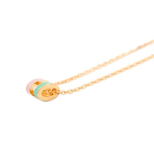 Load image into Gallery viewer, HERMES Pop Ash Necklace Rocabar Size Mini Vert/Rose Lacquer Metal
