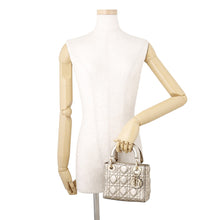 将图像加载到图库查看器中，Dior Lady Dior 2way Bag Gold Leather Size Mini
