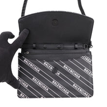 Load image into Gallery viewer, BALENCIAGA Monaco Chain Wallet Black/White561507 Leather
