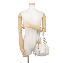 Load image into Gallery viewer, PRADA Dangle Top Handle White1BB137 Leather Size Mini
