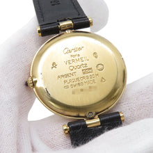 Load image into Gallery viewer, CARTIER Must Vendôme LM Vermeil W30mm SV925 Leather Ivory DialW1001853
