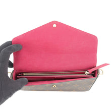 将图像加载到图库查看器中，LOUIS VUITTON Felicie Pochette FuchsiaM81896 Monogram
