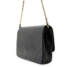 将图像加载到图库查看器中，CHANEL Matelasse ChainShoulder Bag Black Lambskin Size 25
