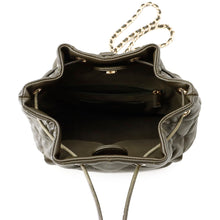 Load image into Gallery viewer, CHANEL Drawstring Double Pocket Backpack KhakiAS4342 Leather
