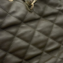 将图像加载到图库查看器中，CHANEL Drawstring Double Pocket Backpack KhakiAS4342 Leather
