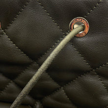 将图像加载到图库查看器中，CHANEL Drawstring Double Pocket Backpack KhakiAS4342 Leather
