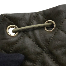 将图像加载到图库查看器中，CHANEL Drawstring Double Pocket Backpack KhakiAS4342 Leather
