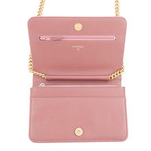 Load image into Gallery viewer, CHANEL Boy Chanel Chain Wallet Pink Velvet
