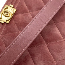 Load image into Gallery viewer, CHANEL Boy Chanel Chain Wallet Pink Velvet
