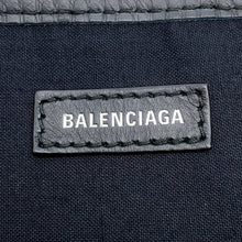 Load image into Gallery viewer, BALENCIAGA Navy Kabas Natural/Black339936 Canvas Leather
