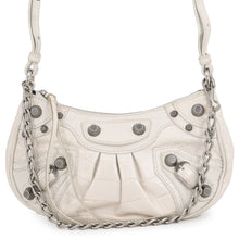 Load image into Gallery viewer, BALENCIAGA Le Cagoule Shoulder Bag White695814 Embossed Leather Size Mini
