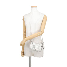 Load image into Gallery viewer, BALENCIAGA Le Cagoule Shoulder Bag White695814 Embossed Leather Size Mini
