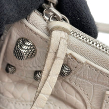 Load image into Gallery viewer, BALENCIAGA Le Cagoule Shoulder Bag White695814 Embossed Leather Size Mini
