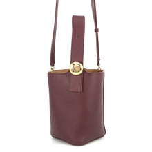 Load image into Gallery viewer, LOEWE Anagram Pebble Baguette Bag Bordeaux Leather Size Mini
