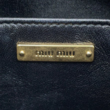 将图像加载到图库查看器中，MIUMIU Matelassé Bijoux Chain Shoulder Black5BH118_2B5T_F0002 Leather
