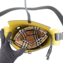 Load image into Gallery viewer, BURBERRY Nova Check Bucket Bag Shoulder Bag Black4078584 Leather
